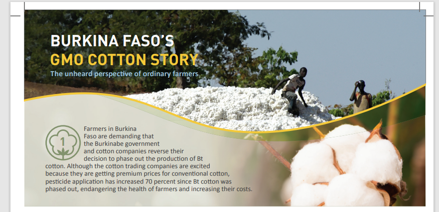 BURKINA FASO’S GMO COTTON STORY The unheard perspective of ordinary farmers